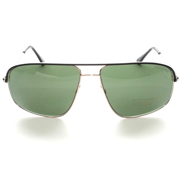 TOM FORD JUSTIN TF467 467 BLACK-GOLD/ GREEN 02N SU - Picture 2 of 5